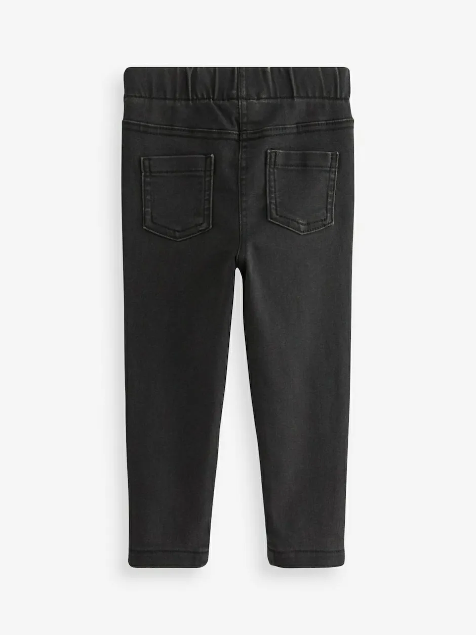 Next 1 Pack Elasticated Waist Jeggings (3mths-7yrs) Black Denim Clearance