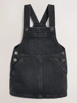 Next Denim Pinafore Dress (3mths-8yrs) Black Hot