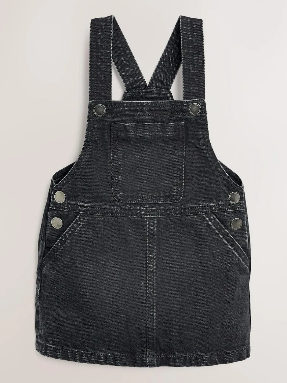 Next Denim Pinafore Dress (3mths-8yrs) Black Hot