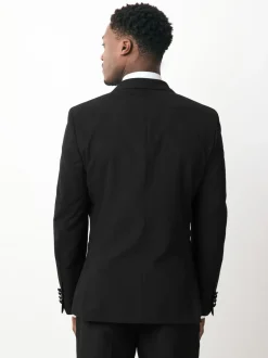 Next Black Double Breasted Tuxedo Suit Jacket New