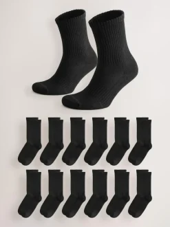 Next Essential Sports Socks 12 Pack Black Discount