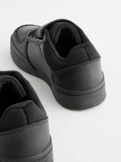 Next Black Extra Wide Fit (H) 1 Strap Elastic Lace School Trainers Sale