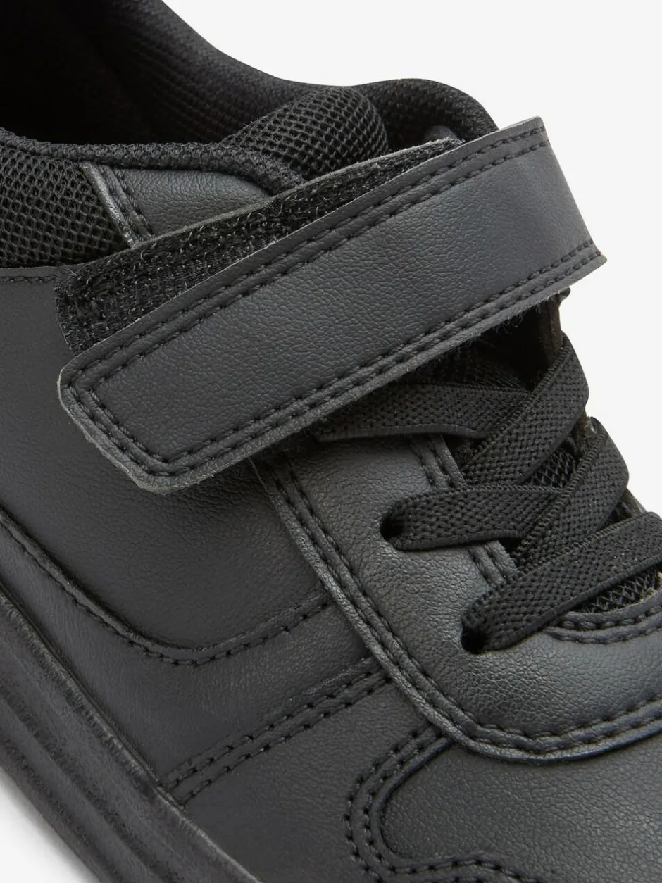 Next Black Extra Wide Fit (H) Elastic Lace School Trainers