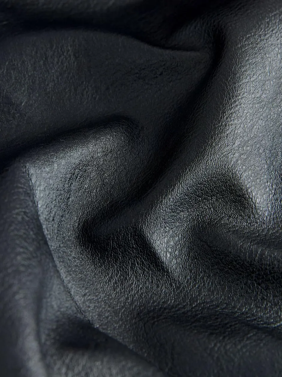 Next Faux Leather Midi Kilt Skirt Black Hot