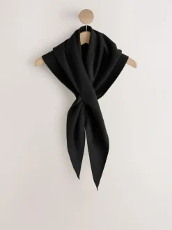 Next Triangle Scarf Black Felt New