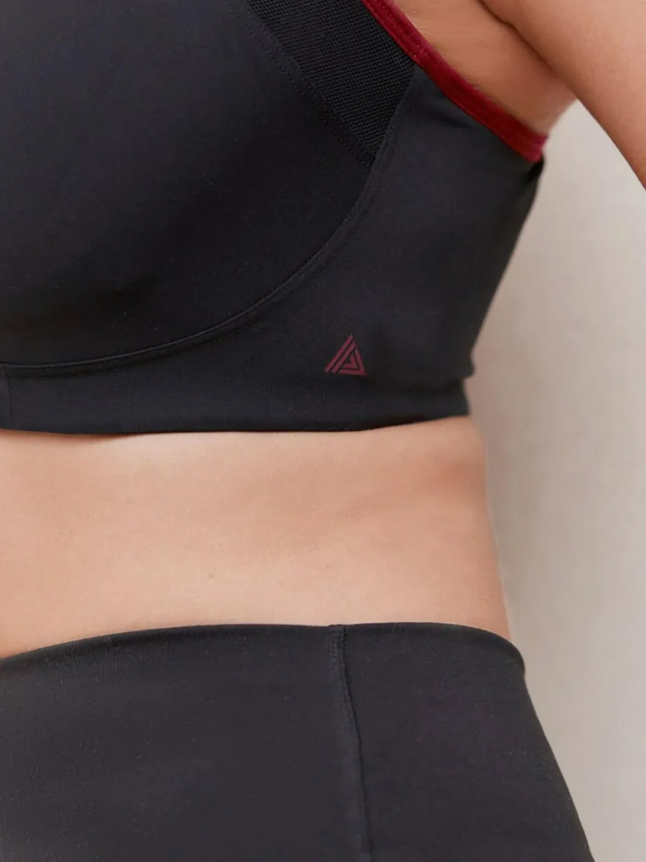 Next F-K Ultimate Support Cushioned Comfort Wired High Impact Sports Bra Black New