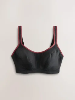 Next F-K Ultimate Support Cushioned Comfort Wired High Impact Sports Bra Black New