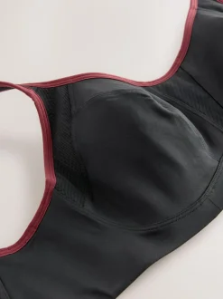 Next F-K Ultimate Support Cushioned Comfort Wired High Impact Sports Bra Black New