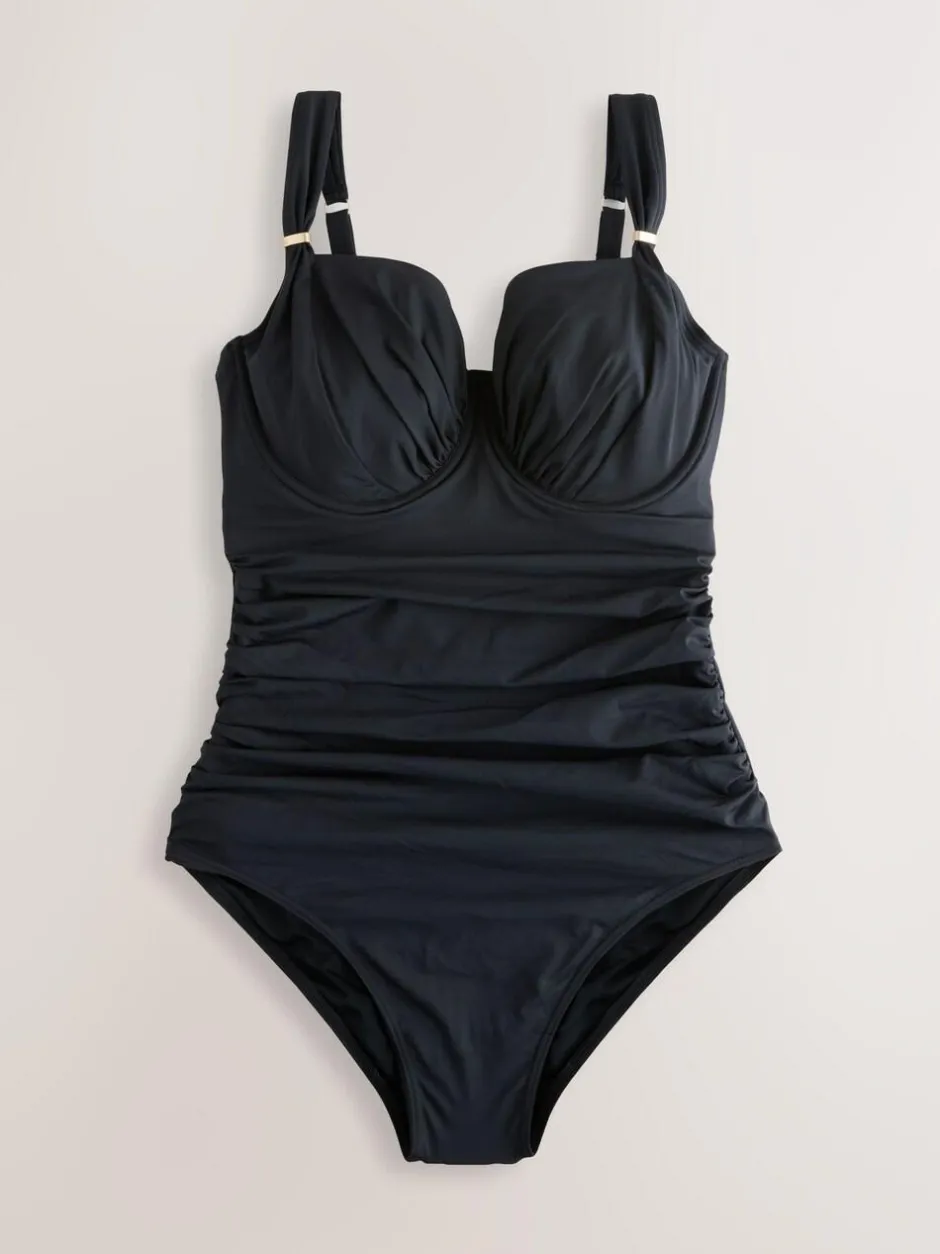 Next F-K Underwired Tummy Control Swimsuit Black Outlet