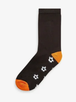Next Cotton Rich Cushioned Socks 7 Pack Black Football Sale