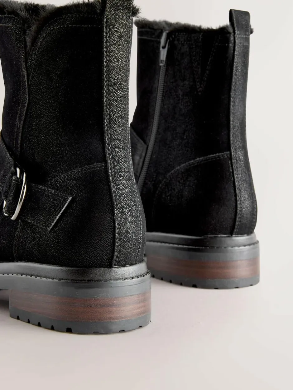 Next Forever Comfort® Faux Fur Hardware Ankle Boots Black Hot