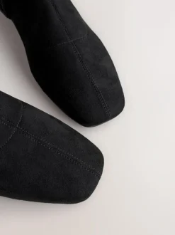Next Black Forever Comfort® Flat Sock Over The Knee Boots