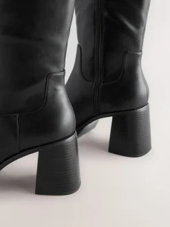 Next Forever Comfort® Knee High Platform Boots Black Outlet