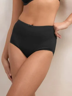Next Full Brief Cotton Rich Knickers 7 Pack Black Outlet
