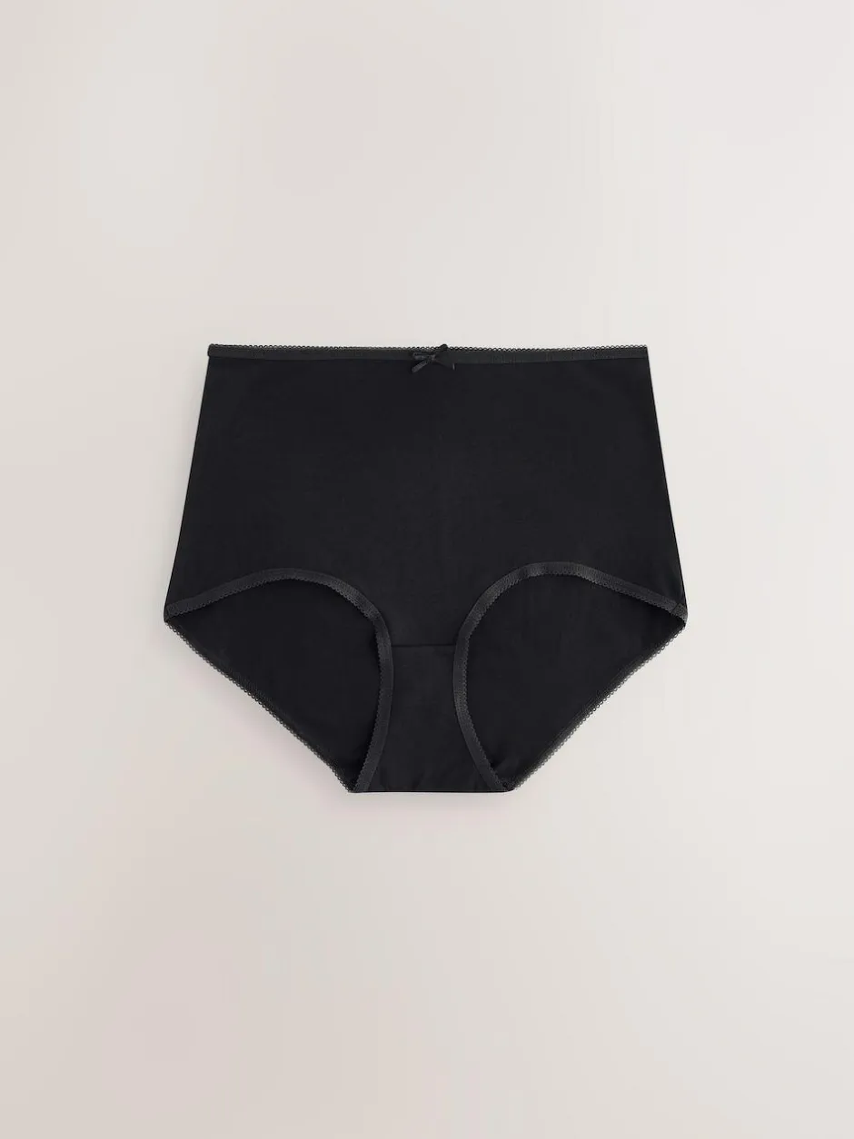 Next Full Brief Cotton Rich Knickers 7 Pack Black Outlet