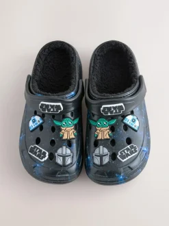 Next Black Galaxy Star Wars Warm Lined Slipper Clogs Online