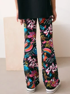 Next Black Graffiti Flare Leggings (3-16yrs) Best