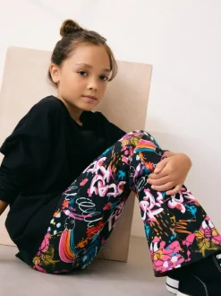 Next Black Graffiti Flare Leggings (3-16yrs) Best