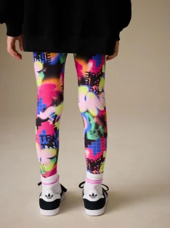 Next Sweatshirt and Leggings Set (3-16yrs) Black Graffiti Heart Outlet