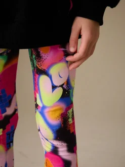 Next Sweatshirt and Leggings Set (3-16yrs) Black Graffiti Heart Outlet