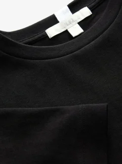 Next Black Heavyweight Short Sleeve Crew Neck T-Shirt