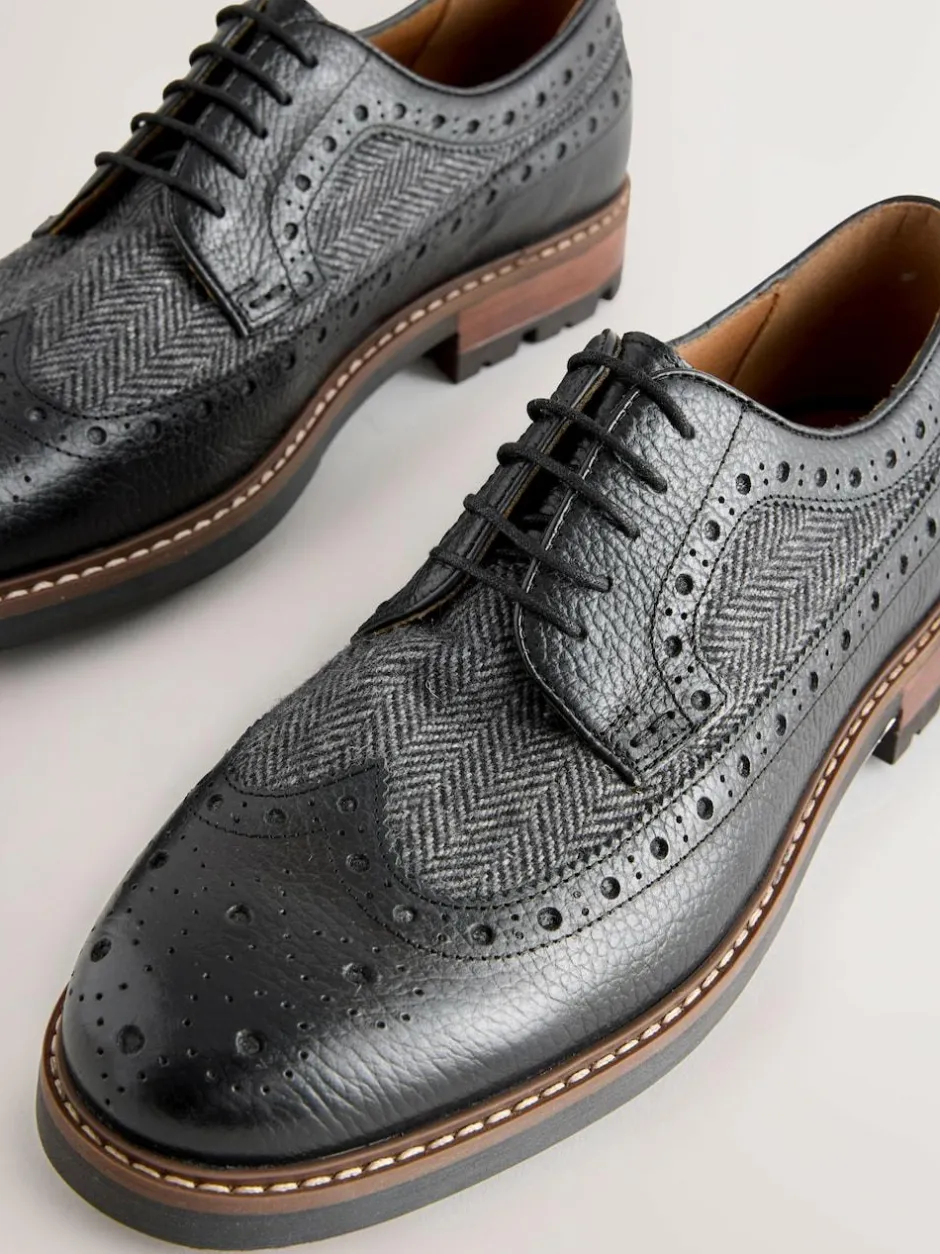 Next Heritage Brogue Shoes Black Outlet