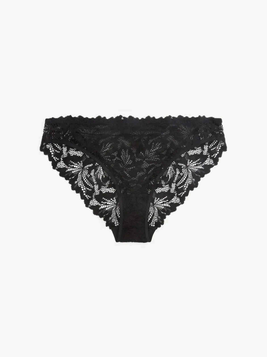 Next Black High Leg Ultimate Comfort Lace Knickers 2 Pack Discount