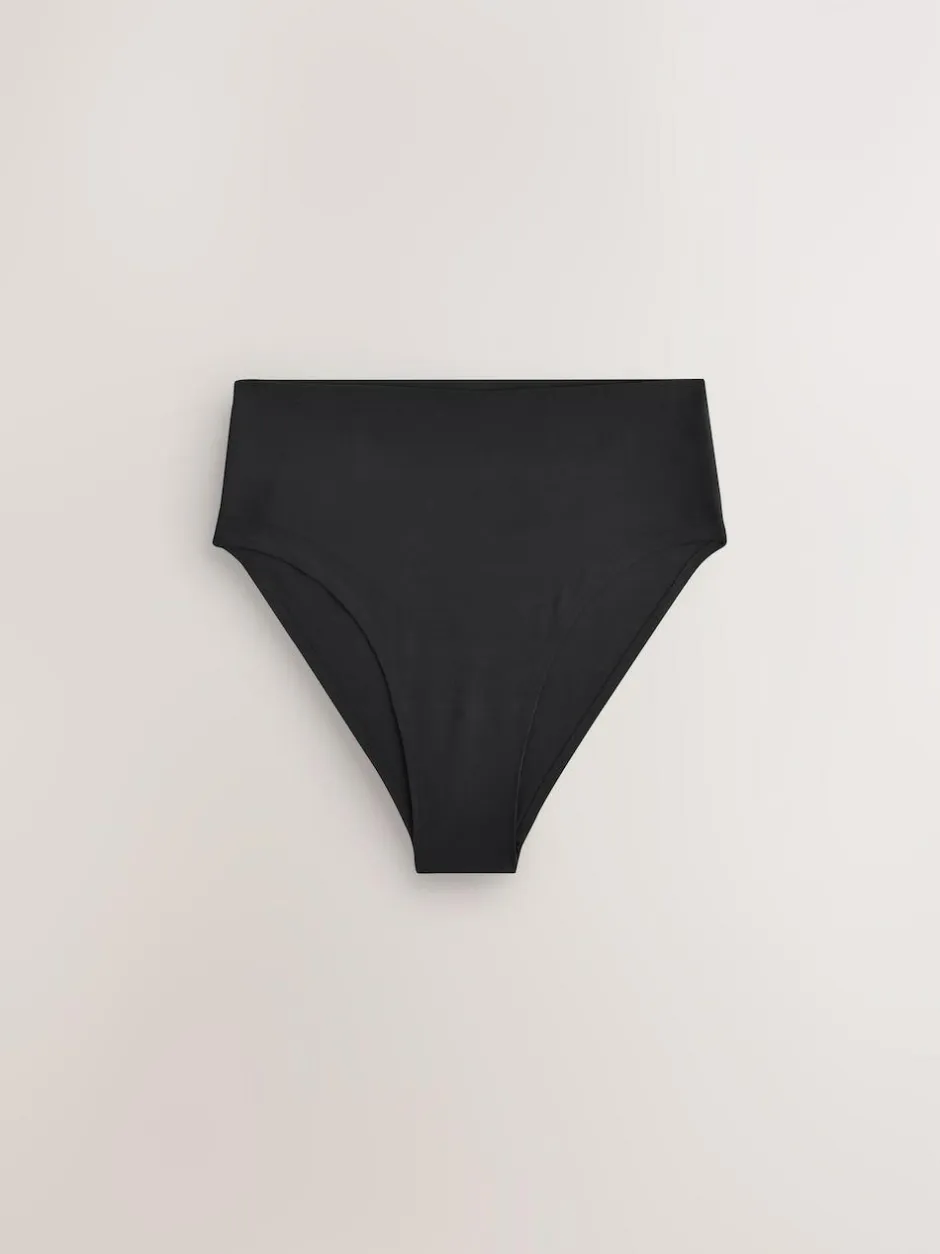Next High Rise High Leg No VPL Tummy Control Shaping Knickers Black Clearance