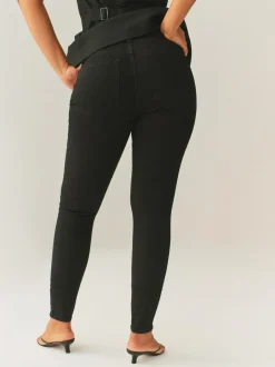 Next Hourglass Mid Rise Skinny Jeans Black Discount