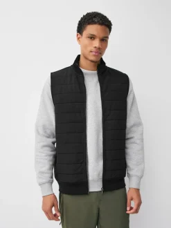 Next Hybrid Full Zip Gilet Black Hot