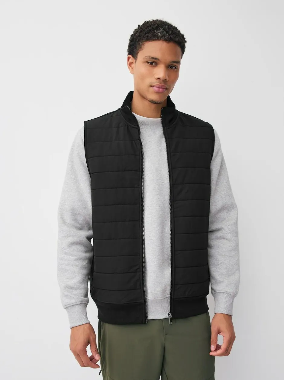 Next Hybrid Full Zip Gilet Black Hot