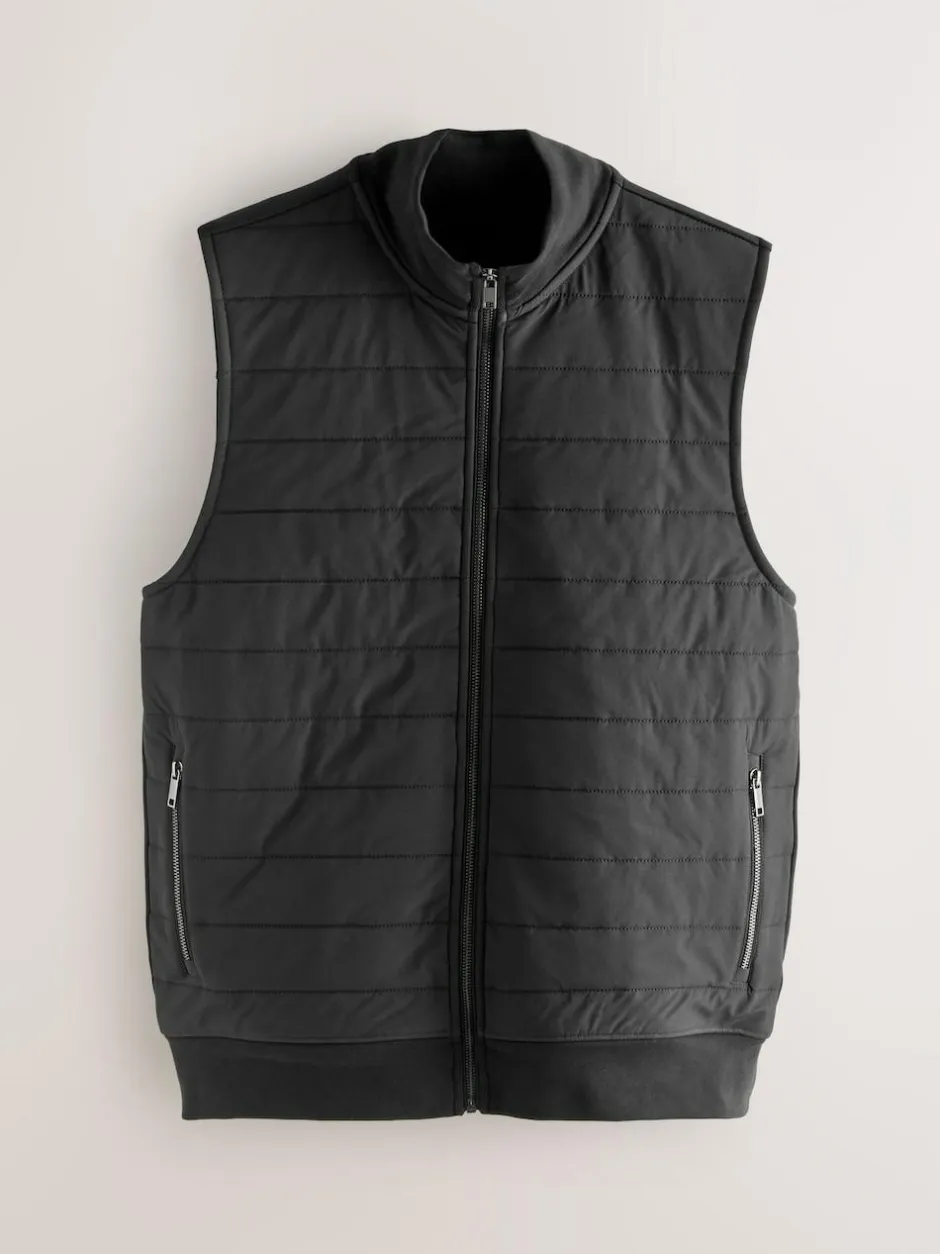 Next Hybrid Full Zip Gilet Black Hot