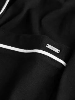 Next Jersey Button Through Pyjamas Black Best