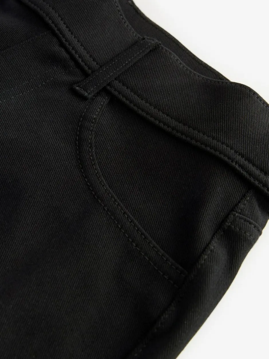Next Jersey Denim Wide Leg Trousers Black Sale