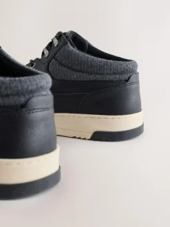 Next Knitted Collar Ankle Boots Black Sale