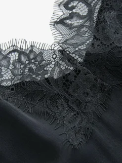 Next Black Lace Trim Strappy Cami Top Online