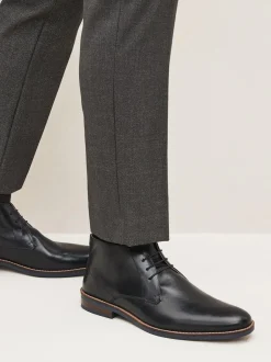Next Black Leather Chukka Boots Outlet