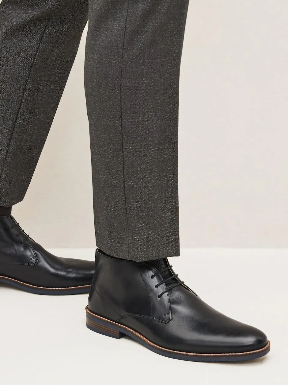 Next Black Leather Chukka Boots Outlet