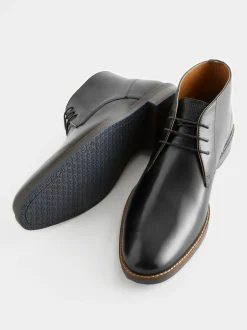 Next Black Leather Chukka Boots Outlet