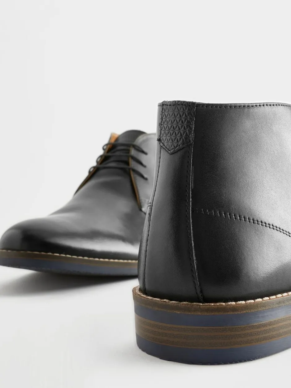 Next Black Leather Chukka Boots Outlet