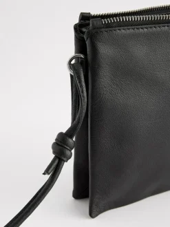 Next Leather Cross Body Bag Black Discount