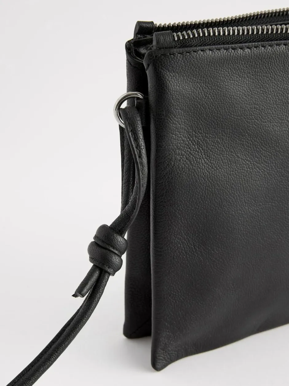 Next Leather Cross Body Bag Black Discount