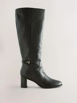 Next Forever Comfort® Hardware Trim Knee High Boots Black Leather Best