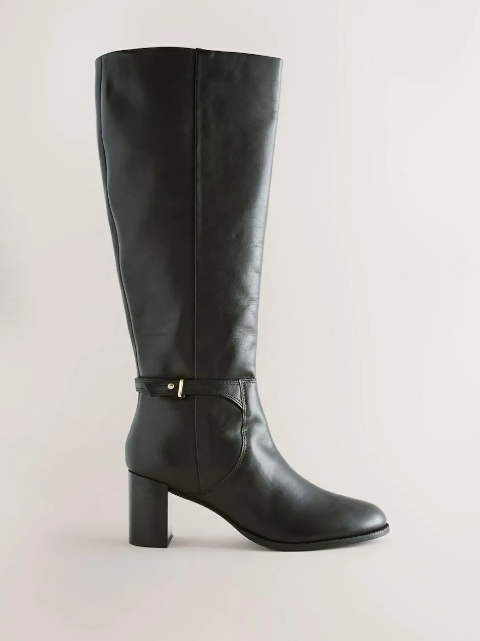 Next Forever Comfort® Hardware Trim Knee High Boots Black Leather Best