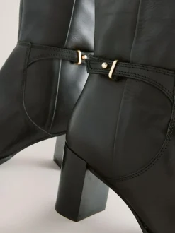 Next Forever Comfort® Hardware Trim Knee High Boots Black Leather Best
