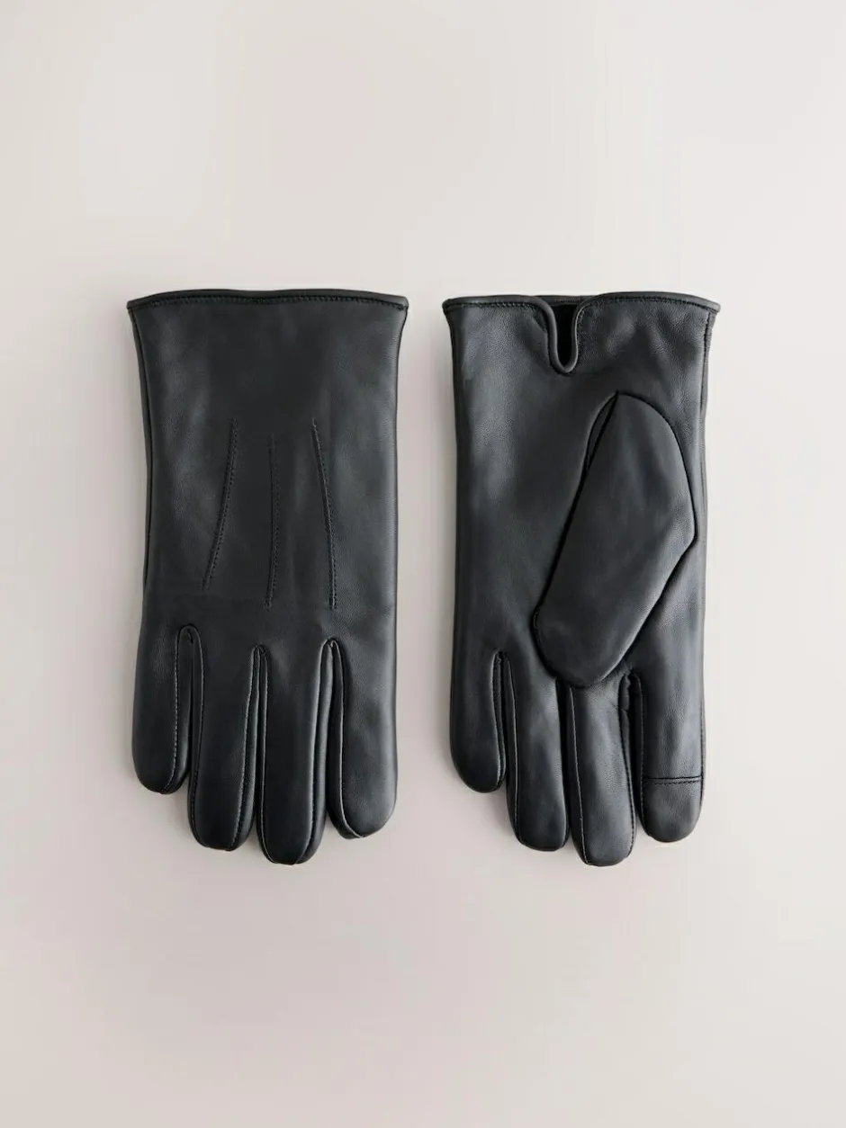 Next Black Leather Gloves Clearance