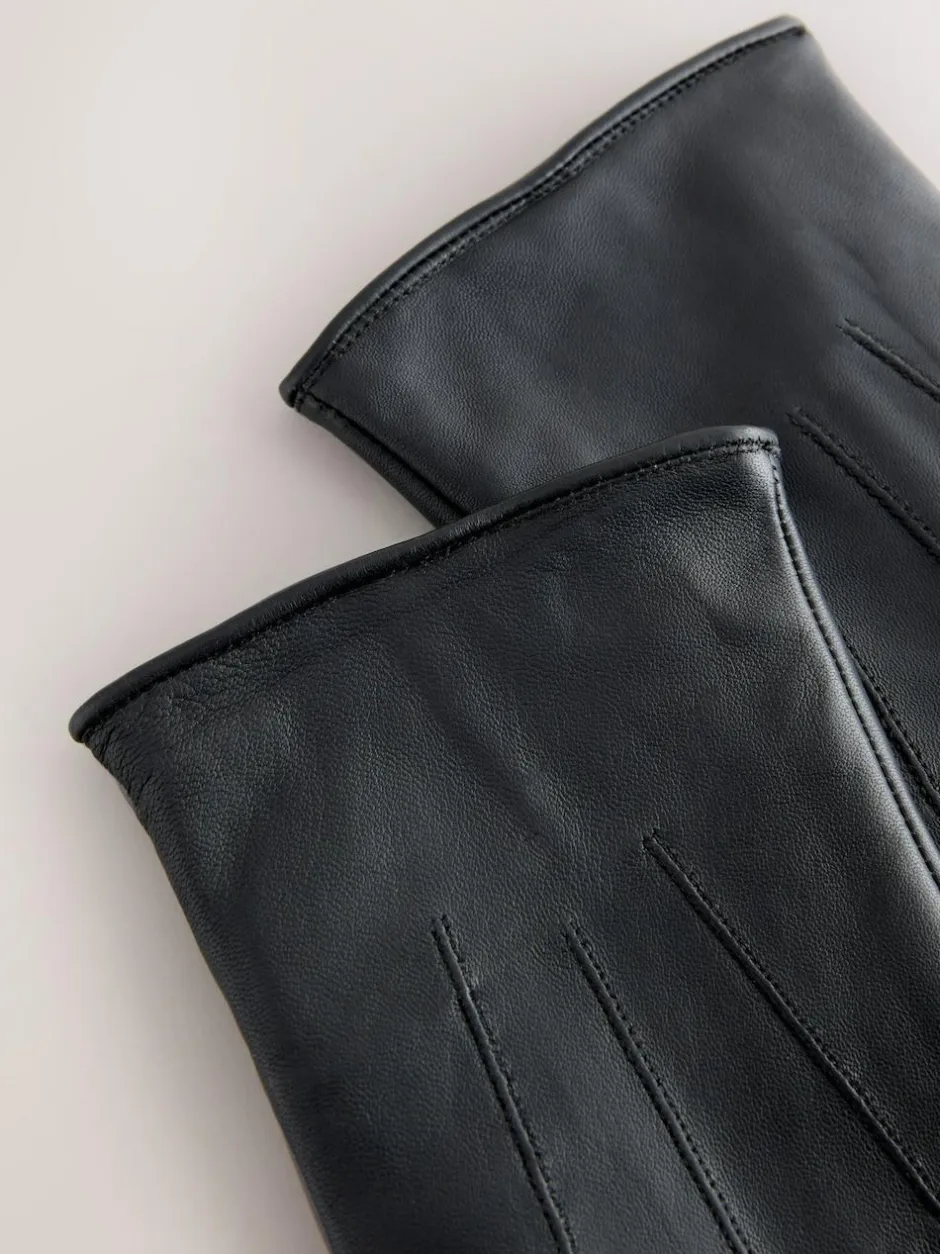 Next Black Leather Gloves Clearance