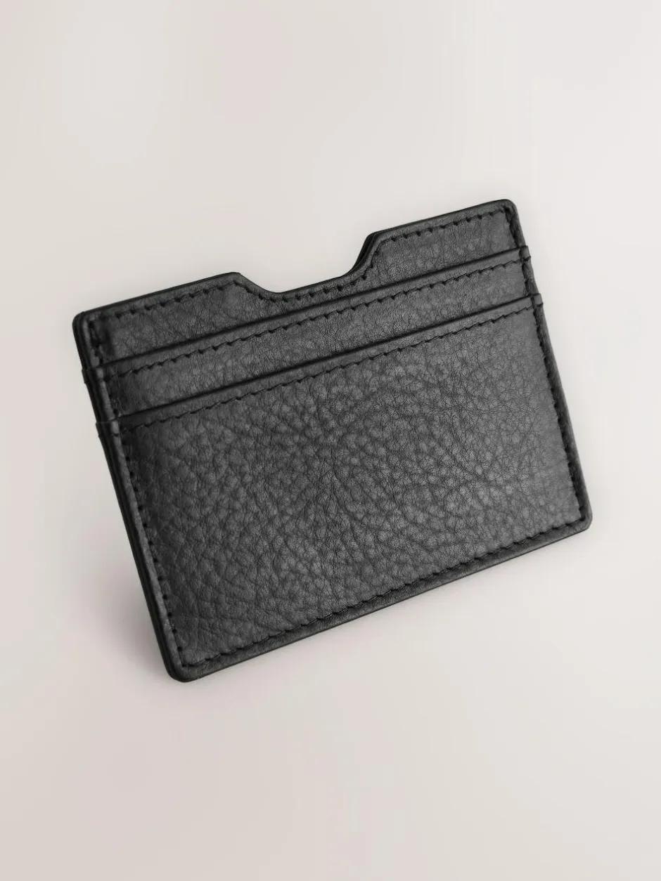 Next Black Leather Grainy Card Holder Discount