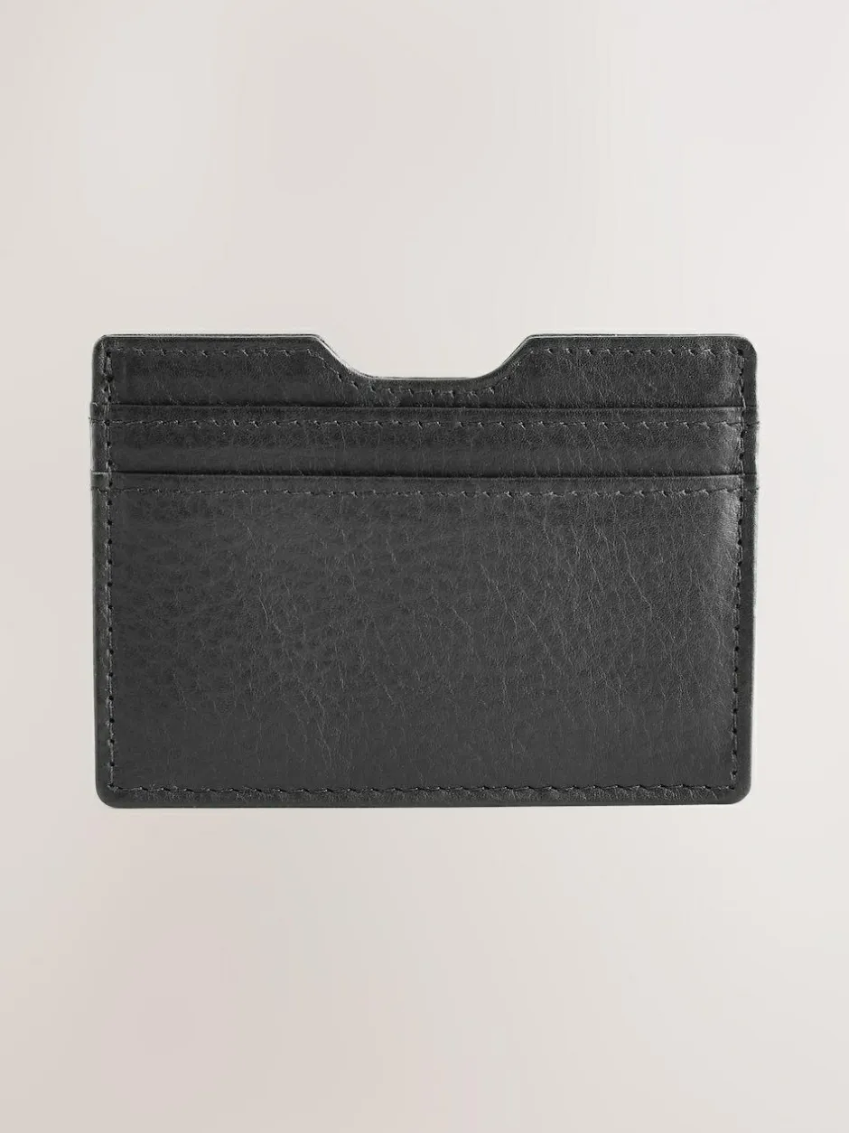 Next Black Leather Grainy Card Holder Discount