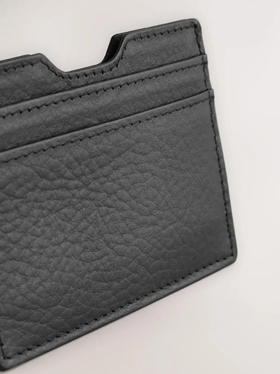 Next Black Leather Grainy Card Holder Discount